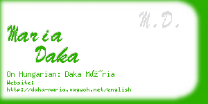 maria daka business card